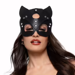 Kinky Kitty маска, черна, регулируема, котешки дизайн