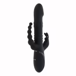 Big Bunny Energy Black вибратор, 10 режима, дължина 22.8 см, черен