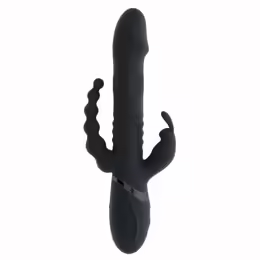 Big Bunny Energy Black вибратор, 10 режима, дължина 22.8 см, черен