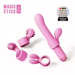 Magic Stick S1 вибратор, 7 режима, 21.5 см, розов
