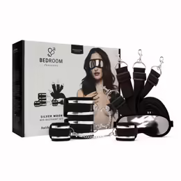 Secret Pleasure Chest Silver Moon комплект с аксесоари за връзване и маска