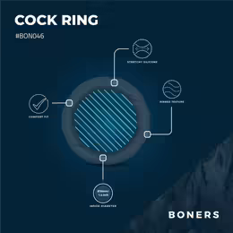 Ergo Silicone Comfort Ring пръстен за пенис, силикон, черен, вътрешен диаметър 3.2 cm