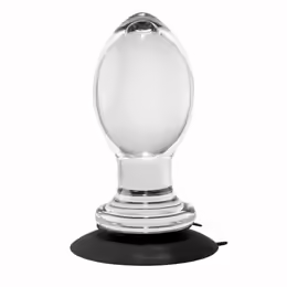 Crystal Ball анален разширител със силиконова основа, прозрачен