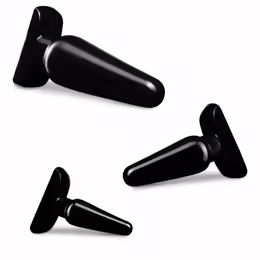 Anal Adventures Basic Plug Kit комплект анални тапи, дължина до 16.5 см, 3 размери, черен