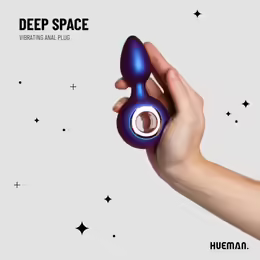 Deep Space вибрираща анална тапа, 10 режима, черен, 12.5 см