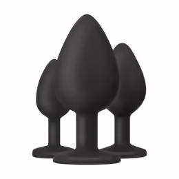 Anal Plug Set комплект анални тапи, 3 размера, силикон, ергономична основа