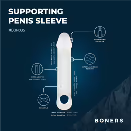Extension Sleeve Silicone Support удължител, +5 см, прозрачен, силикон