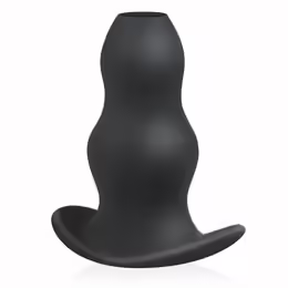 Foxhole Hollow Plug куха анална тапа, голям размер, 10.5 см, черна