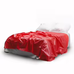 Vinyl Protection Sheet Red 230x160 cm защитен чаршаф, водоустойчив, червен, 230 x 160 cm