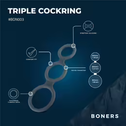 Triple Ring Silicone Set комплект пръстени, три размера, медицински силикон, неутрален матов цвят