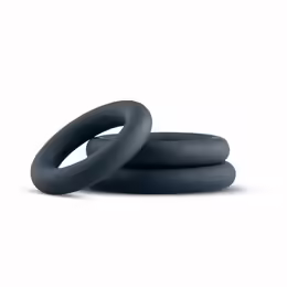Silicone Ring Set, силиконови пръстени, 3 размера, сив, мек силикон