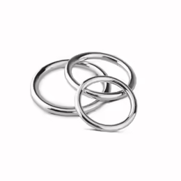 Steel Intimate Ring Set комплект интимни пръстени, 3 размера, неръждаема стомана, сребрист