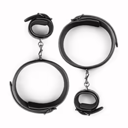 Thigh & Wrist Cuff Set комплект белезници за бедра и китки, регулируеми, 4 броя, черен