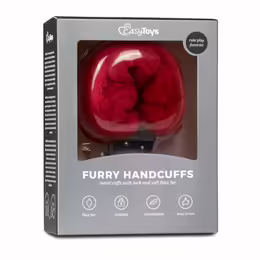 Furry Handcuffs Red белезници, червени, плюшени, регулируеми