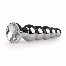 Aluminium Plug Clear Crystal анална тапа, дължина 7 cm, диаметър 2.7 cm, сребрист