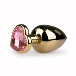 Aluminium Heart Crystal Plug Medium анална тапа, дължина 8.5 см, сребрист, диаметър 3.4 см