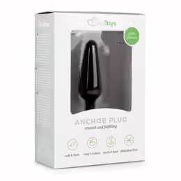 Silicone Plug S анален плаг, дължина 8.3 cm, диаметър 2.6 cm, черен