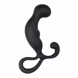 Revo Curved простатен масажор, извит дизайн, вмъкваща се дължина 9 см, черен