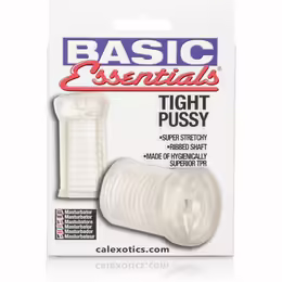Basic Essentials Soft Stretch Intimate Sleeve интимна втулка, ребрена вътрешна текстура, 13 см, прозрачна