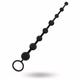 Bead Chain верижка с топчета, 29 см, черен, 8 топчета