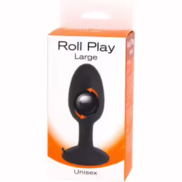 Roll Play силиконов анален разширител, черен, голям, 12x4 см