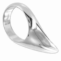 Teardrop 55mm пръстен, сребрист, вътрешен диаметър 5.5 cm, неръждаема стомана