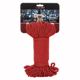 Scandal Red Bondage Rope 30m, бондажно въже, 30 м, червен, сатенено покритие