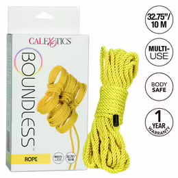Boundless Rope въже за бондаж, 10 м, жълто, памук и полиестер