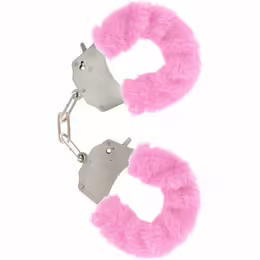 Furry Fun Cuffs Pink белезници, розов, верига 8 см, регулируем диаметър 5.5 до 7.5 см