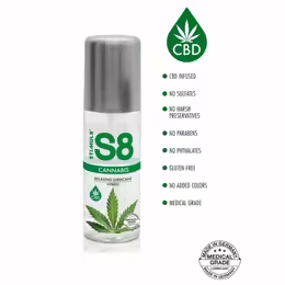 S8 Cannabis Hybrid лубрикант, хибридна формула, затоплящ ефект, 125 ml