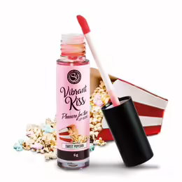 Vibrant Kiss ядлив гланц за устни, сладък пуканки, 6 г