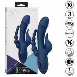 III Triple Action Intimate Machine интимна машина, 3 скорости, 10 режима, син цвят