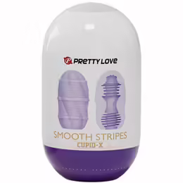 Smooth Stripes Intimate Egg Cup мастурбатор яйце, гладка ивичеста текстура, дължина 7 cm, водоустойчив