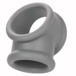 Alpha Dual Support Precision Ring пръстен за пенис, двоен пръстен, сив, течен силикон