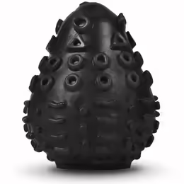 G Egg Black интимна втулка, компактна, 3D текстура, черна
