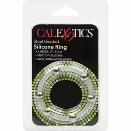 Steel Beaded Silicone Performance Ring XL пръстен, диаметър 5 cm, черен, силикон и неръждаема стомана