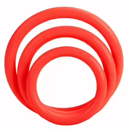 Tri Rings Set Red комплект анатомични пръстени, 3 броя, диаметри 3, 3.5 и 4.5 см, червен