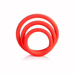 Tri Rings Set Red комплект анатомични пръстени, 3 броя, диаметри 3, 3.5 и 4.5 см, червен