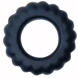 Titan силиконов пръстен за пенис, черен, 2 см