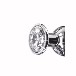 Diamond Bum Bijou алуминиев анален разширител със сребрист кристал, голям, 13 см