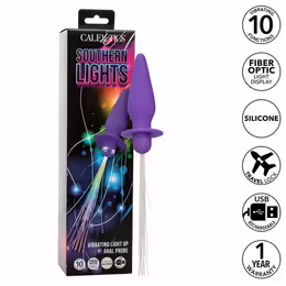 Southern Lights светещ силиконов анален разширител, лилав, 10 режима