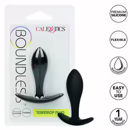 Boundless тънък силиконов анален разширител с гъвкава дръжка, 7,5 см