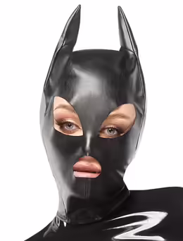 Bad Kitty маска за глава в стил жена котка, черна, еко кожа, универсален размер