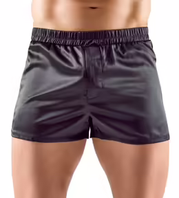 Мъжки сатенени боксерки, черни, свободна кройка, 2XL