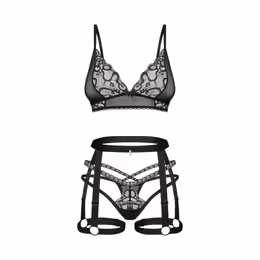 Blomentis комплект бельо от 3 части, черен, регулируем, XL/2XL