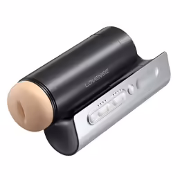 Solace Pro автоматичен тласкащ мастурбатор, черен, ход 6 см