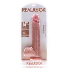 RealRock XL анатомично дилдо с основа, телесно, 35,5 см