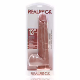 RealRock право анатомично дилдо с основа, телесно, 33 см