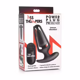 Power Plug 7X кух силиконов анален разширител с дистанционно, черен