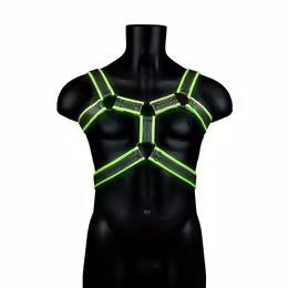 Body Armor харнес, светещ в тъмното, регулируем, зелен, S/M